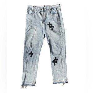 Early 2000s Chrome Hearts x Levi’s Cross Patch Jeans 32 Archive